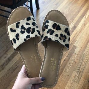 Cheetah slides size 8 worn once!